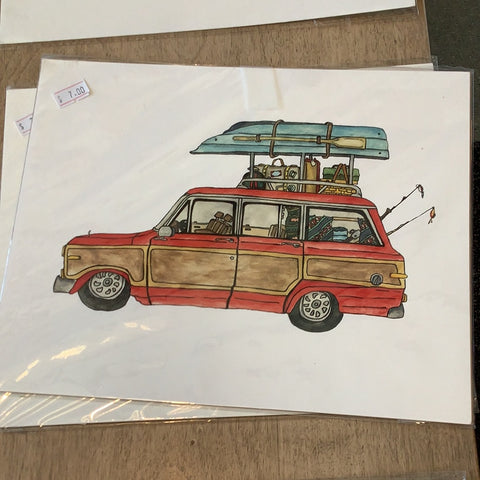 CLEARANCE: Red Wagon Artwork