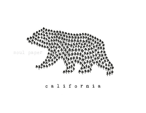 CLEARANCE: California Bear Wall Art Print